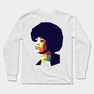 Angela Davis on WPAP Long Sleeve T-Shirt